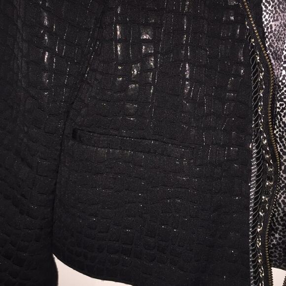 Chico's Alligator Pattern Black Jacket Size 2 - Picture 7 of 7